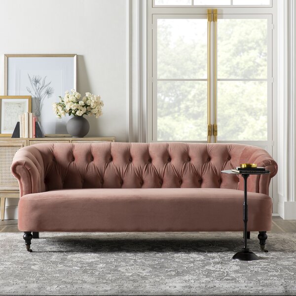 Kelly Clarkson Home Euphony 81" Velvet Rolled Arm Sofa